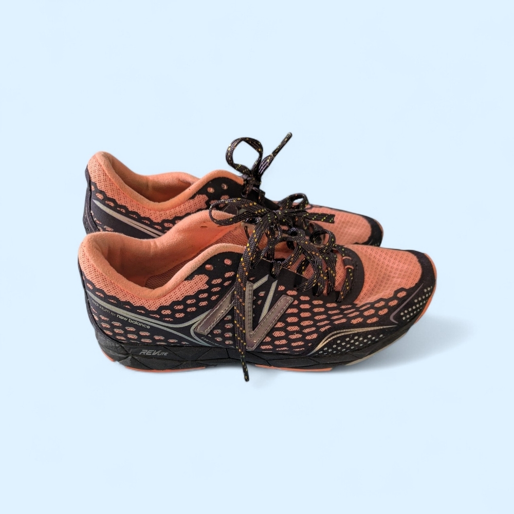 New Balance Coral and Black Athletic Shoes